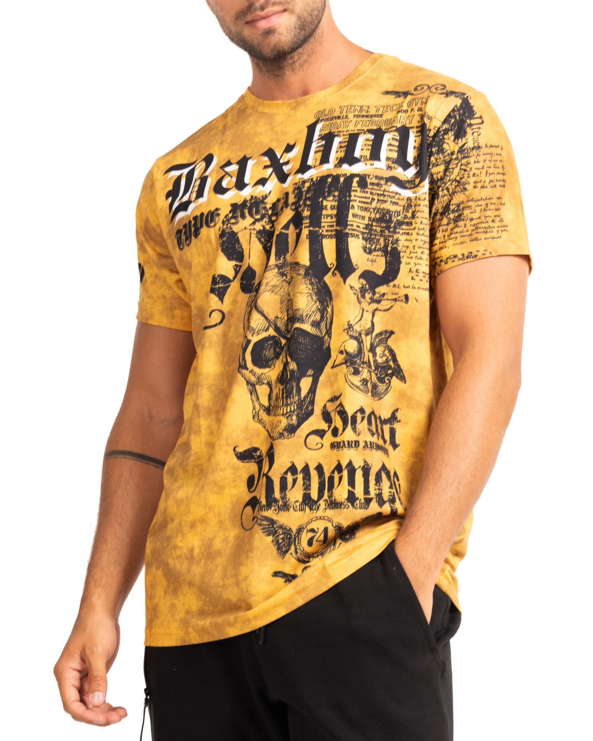 Grossista SUBLIMINAL MODE - T-shirt stampata a manica corta, cotone lavato