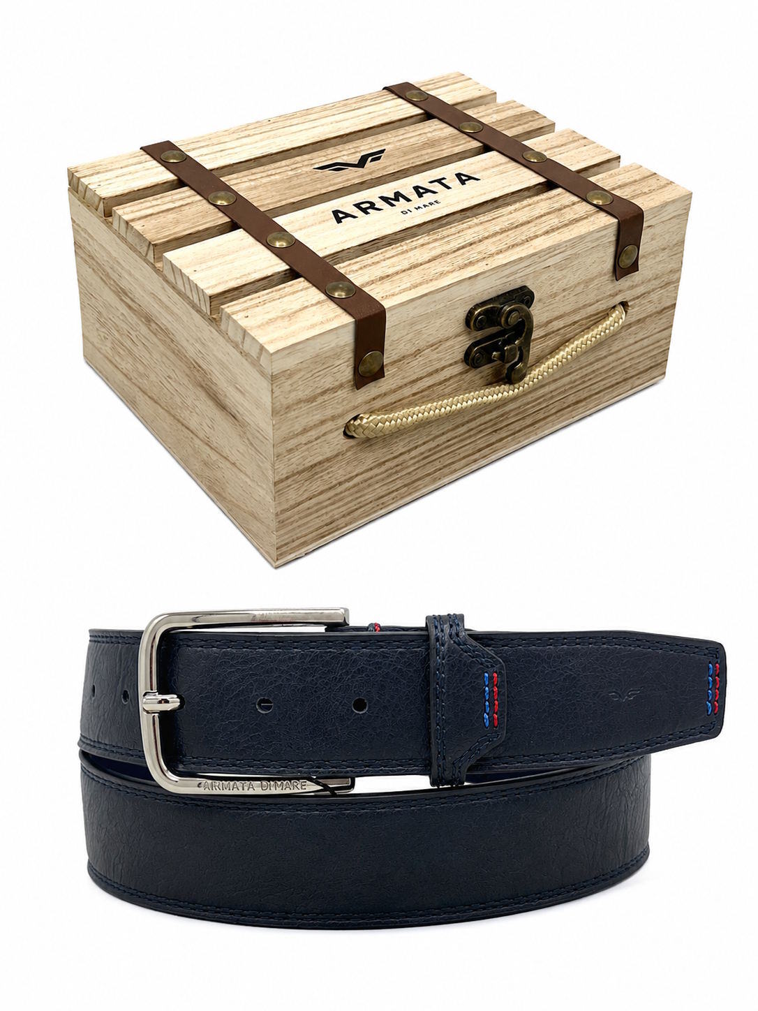Wholesaler Suie Valentini - Christmas Gift for Him | Men's Belt with Wooden Gift Box, Art. CDK043