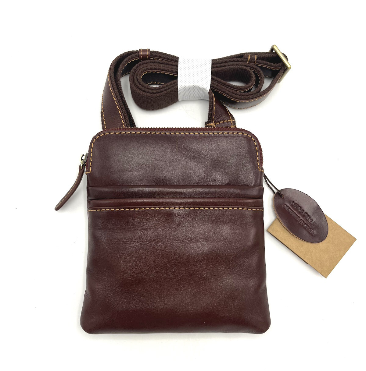 Wholesaler Suie Valentini - Buffered leather shoulder bag, for men