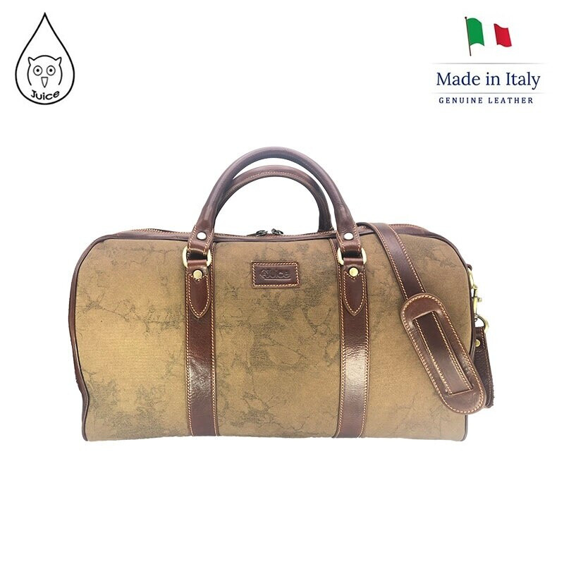 Wholesaler Suie Valentini - Buffered leather and canvas backpack