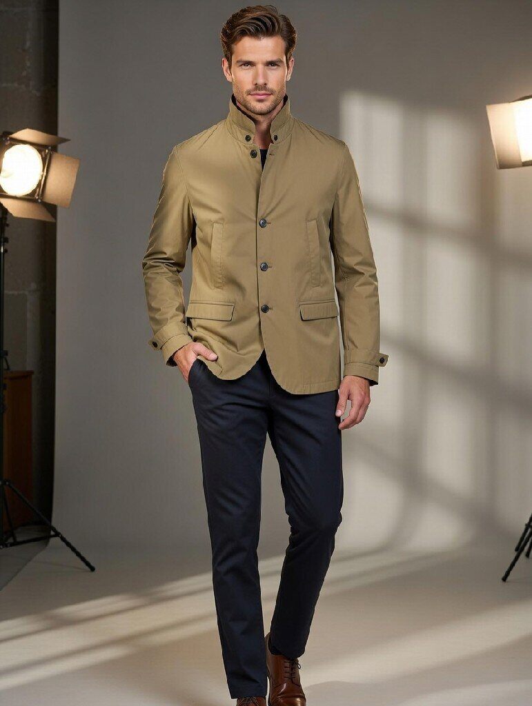 Wholesaler SUNSHINE - Jackets(M) Men's Windbreaker Jacket Spring/Summer Made in China Daily Various Colors Standard Solid