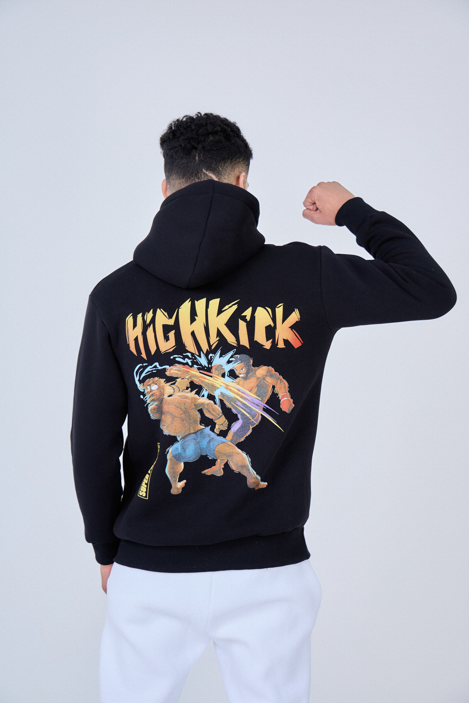 Grossiste SUPER PRODIGE - SWEAT A CPUCHE IMPRIME HIGH KICK