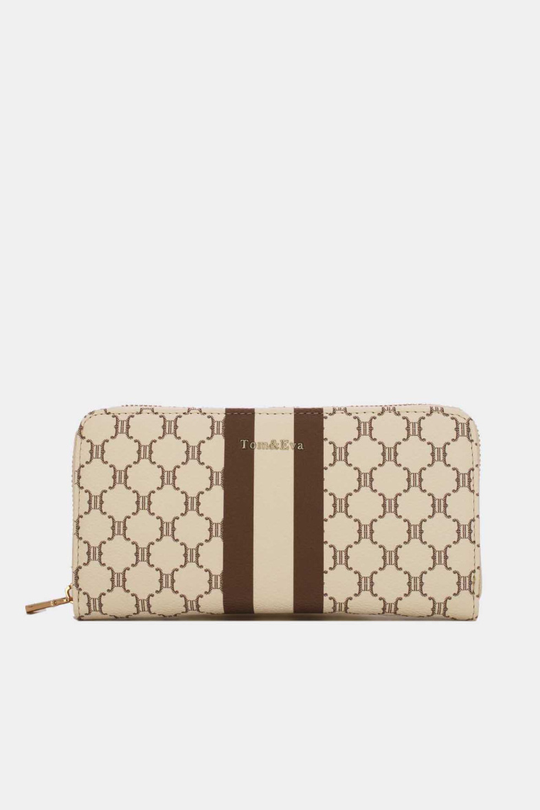 Wholesaler Tom & Eva - Monogram Zipped Outline Wallet