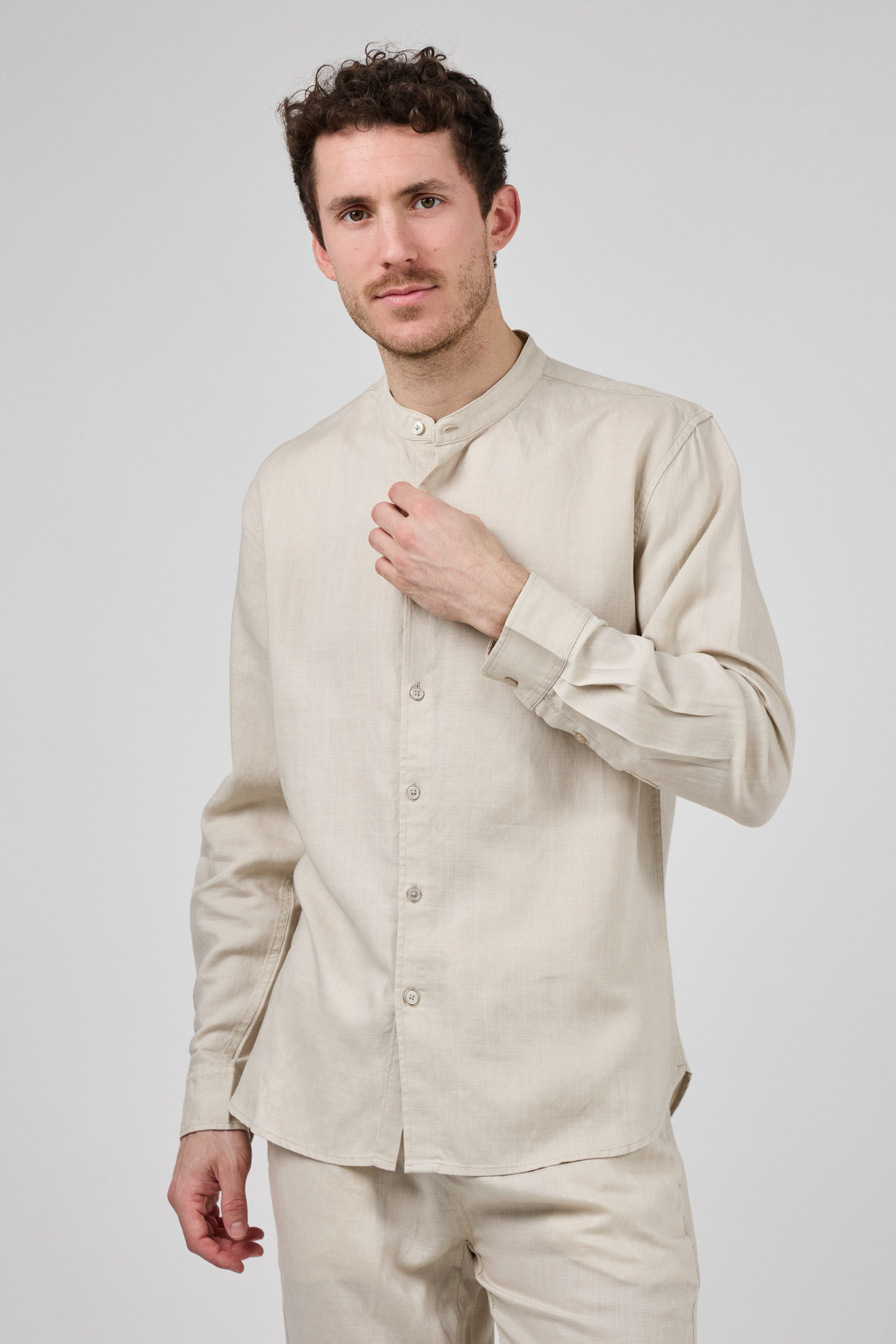 Wholesaler TOP MONDAY - Long-sleeve Linen Shirt
