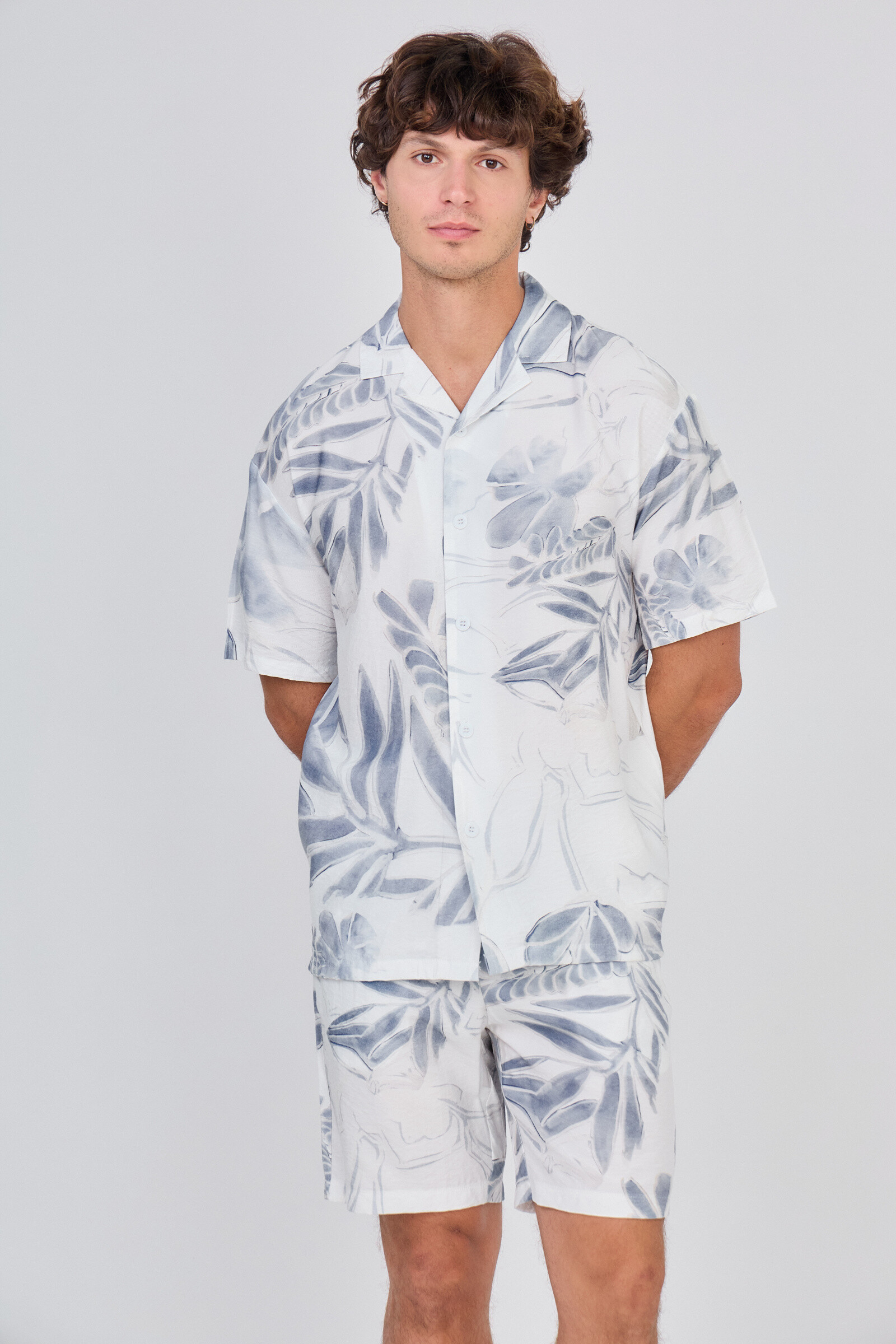 Grossiste TOP MONDAY - Ensemble fluide chemise manche courtes short