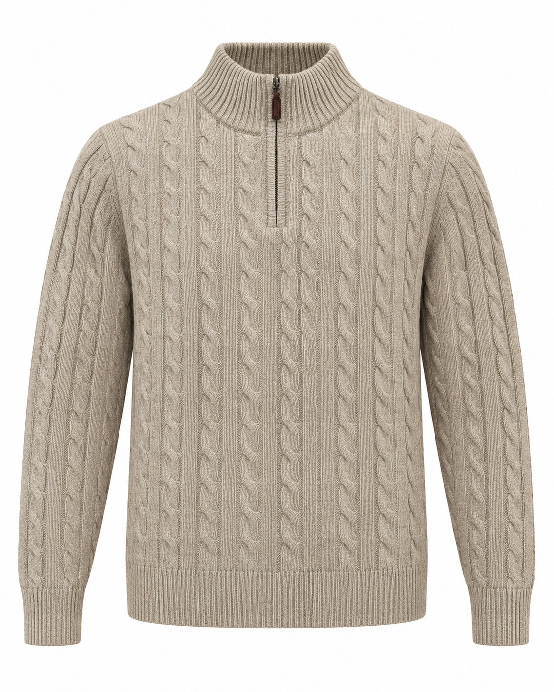 Grossiste TOP MONDAY - Pull Torsades Demi-Zip