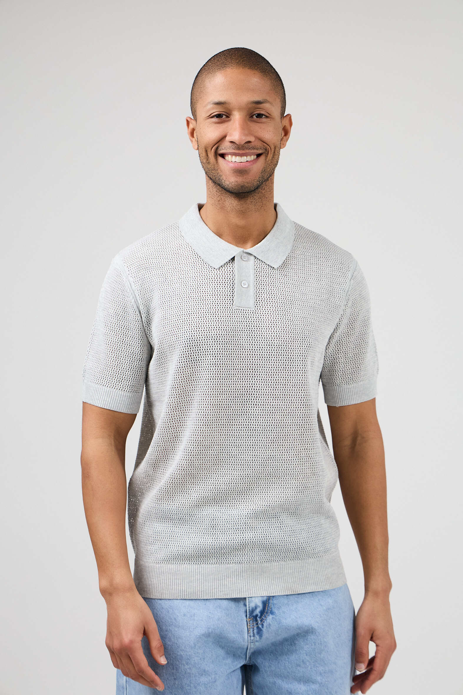 Wholesaler TOP MONDAY - Openwork Knit Polo