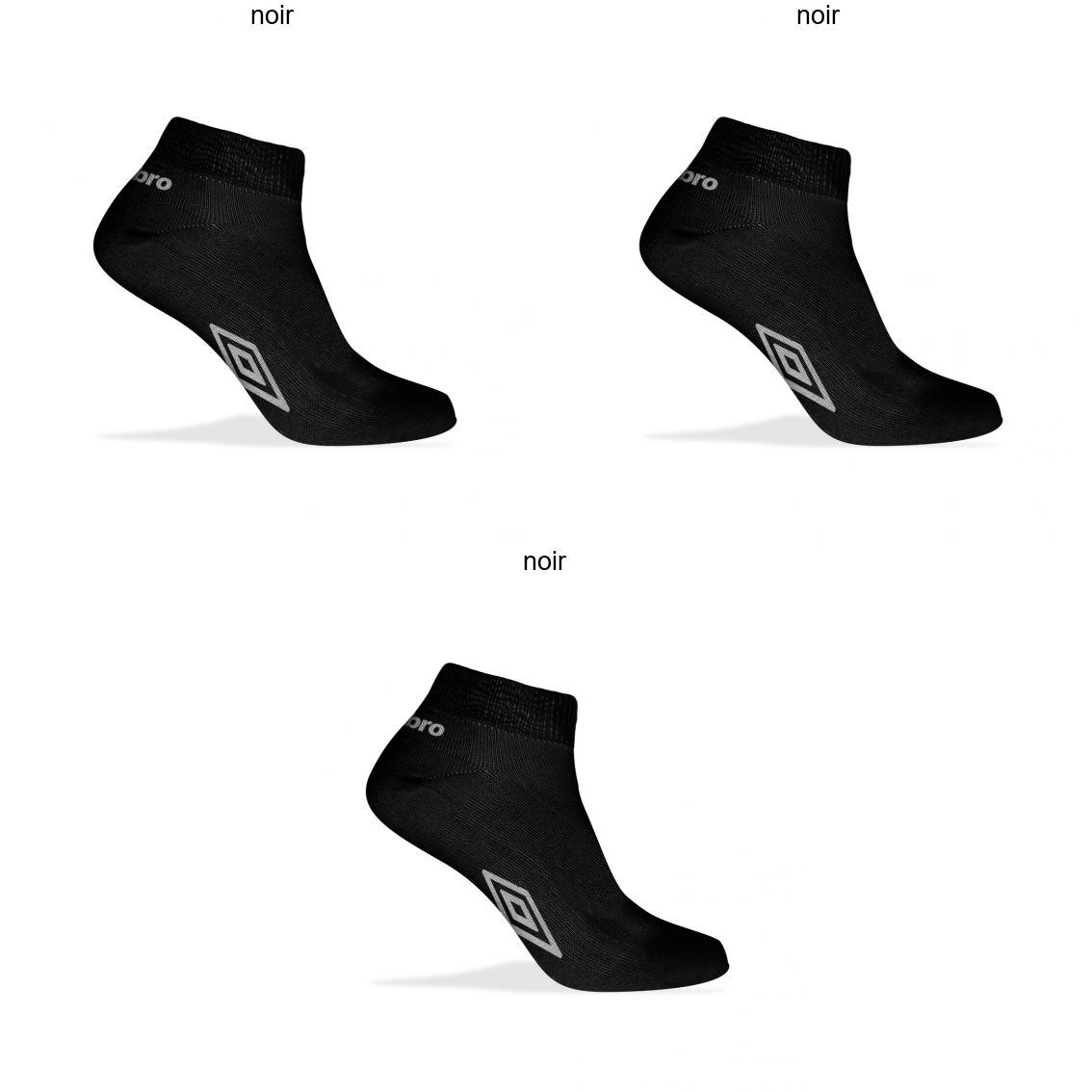 Grossista UMBRO - Confezione da 3 paia di calzini quarter crew neri UMBRO