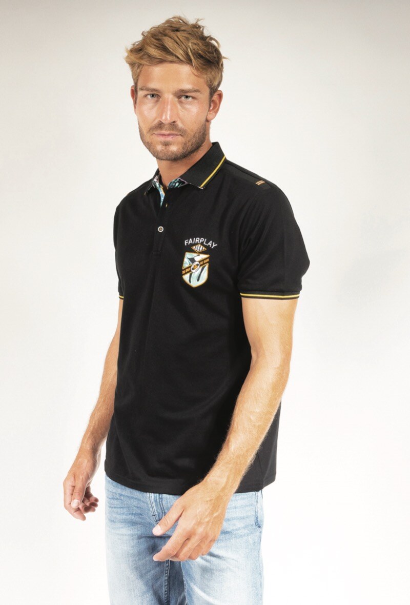 Wholesaler UNION BLACK - POLO FIDJI
