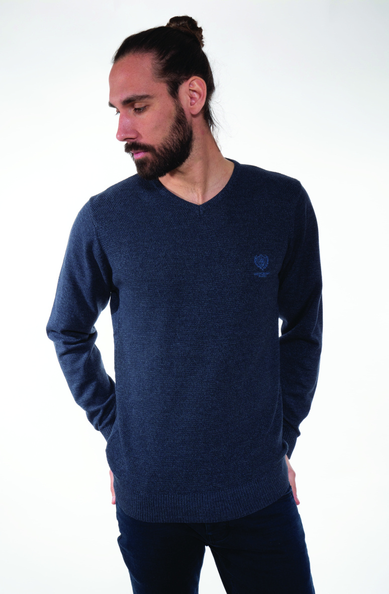 Grossiste UNION BLACK - Pull homme col V