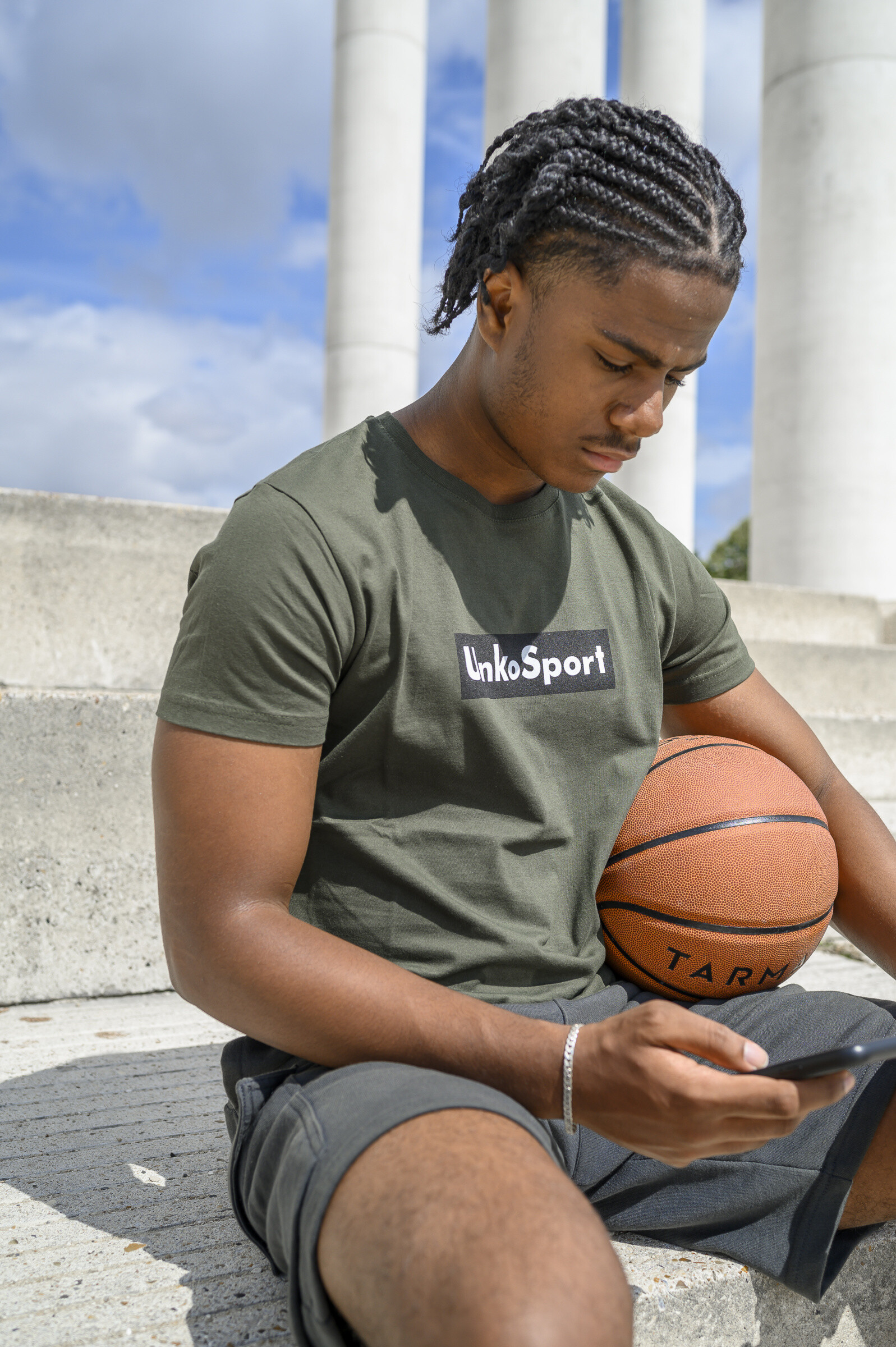 Wholesaler Unkosport - Basic Khaki Logo T-shirt
