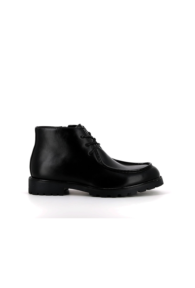 Wholesaler UOMO design - Men's PU ankle boots with a sturdy lug sole and a side zip closure