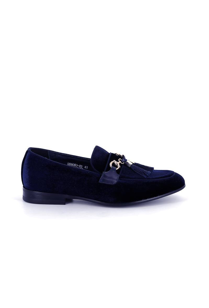 Mayorista UOMO design - Slip-on de hombre efecto terciopelo con hebilla y accesorio pompón