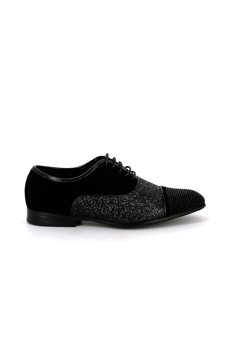 Grossiste UOMO design - Richelieu Homme - Noir strass