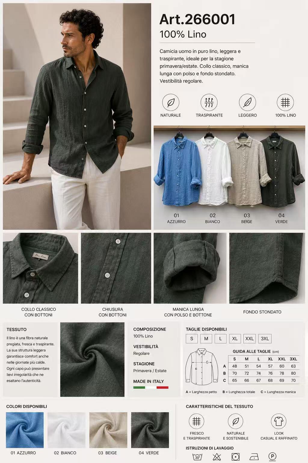 Grossiste UPSTYLE - CHEMISE HOMME EN 100% LIN