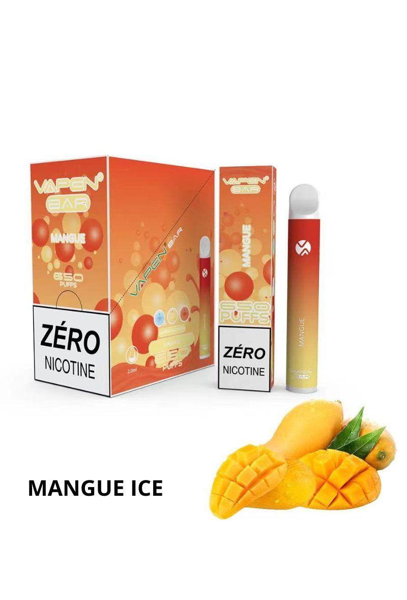 Grossiste VAPEN - 650 PUFF 0% NICOTINE MANGUE