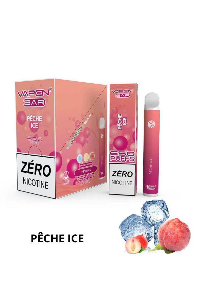 Grossiste VAPEN - 650 PUFF 0% NICOTINE PECHE ICE