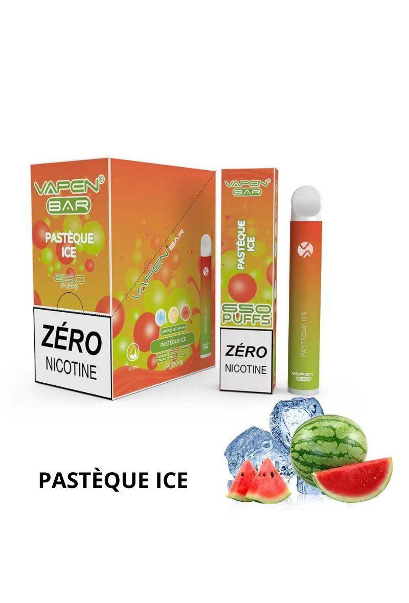 Grossiste VAPEN - 650 PUFF 0% NICOTINE PASTÈQUE ICE