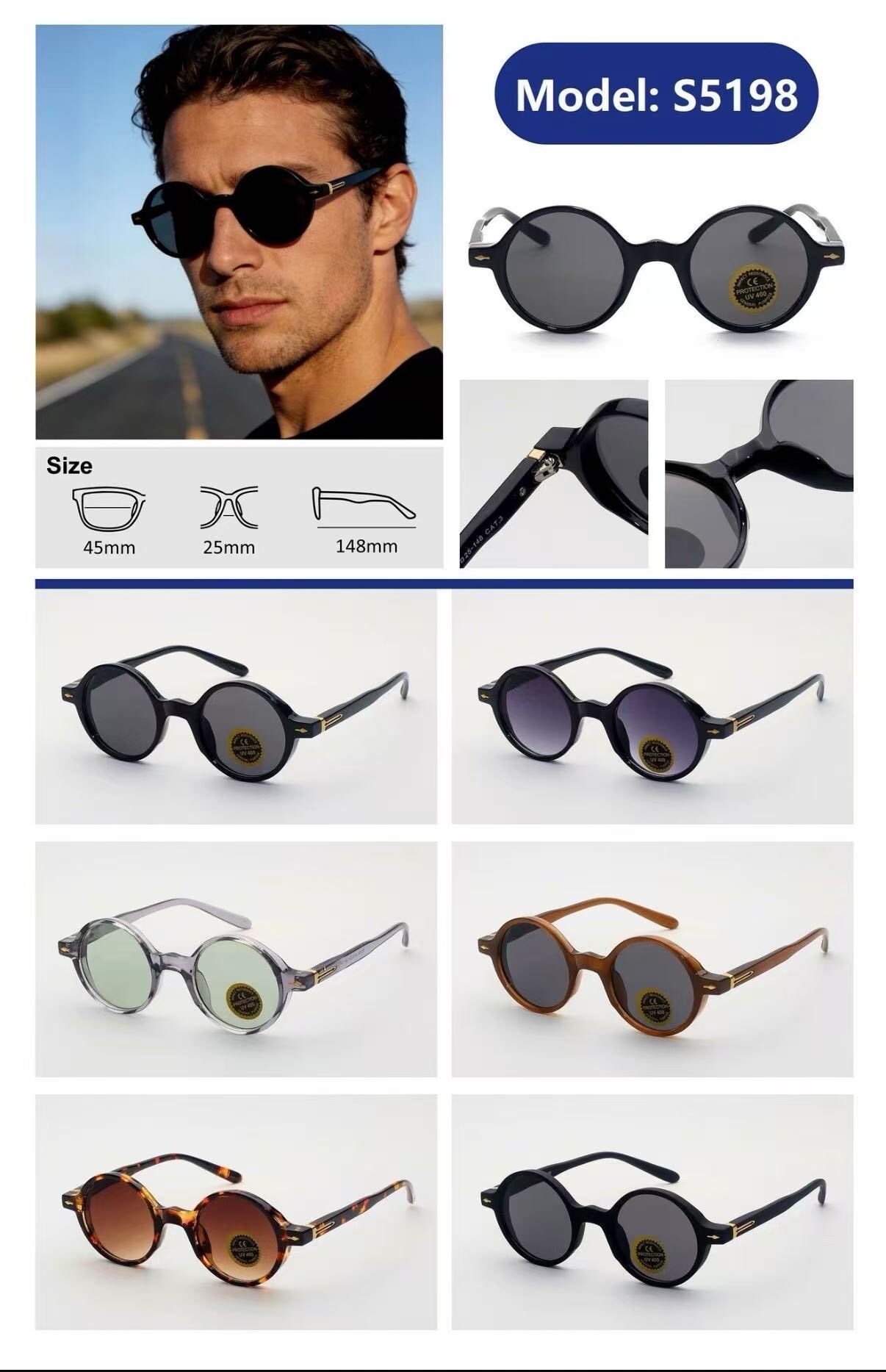 Mayorista Victoria EL - ? Gafas de sol redondas – Estilo retro chic –