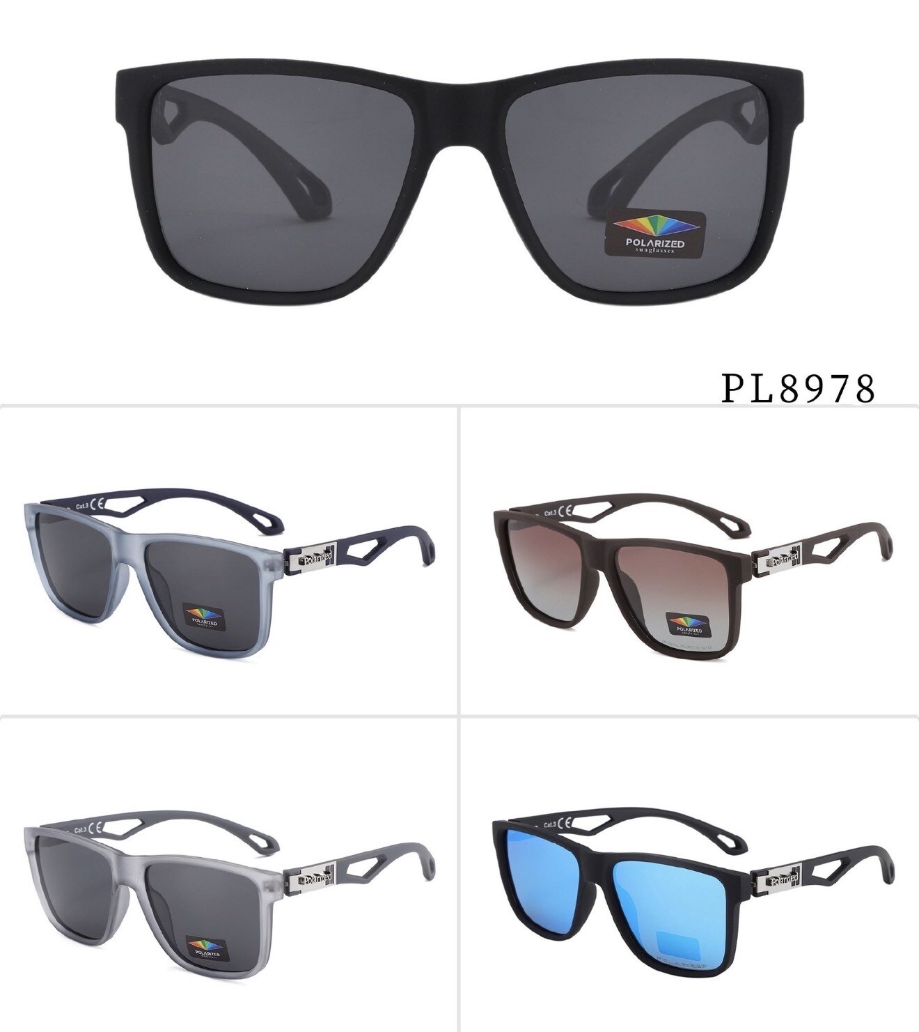 Mayorista Victoria EL - Gafas de sol: diseño cuadrado moderno y lentes polarizadas.