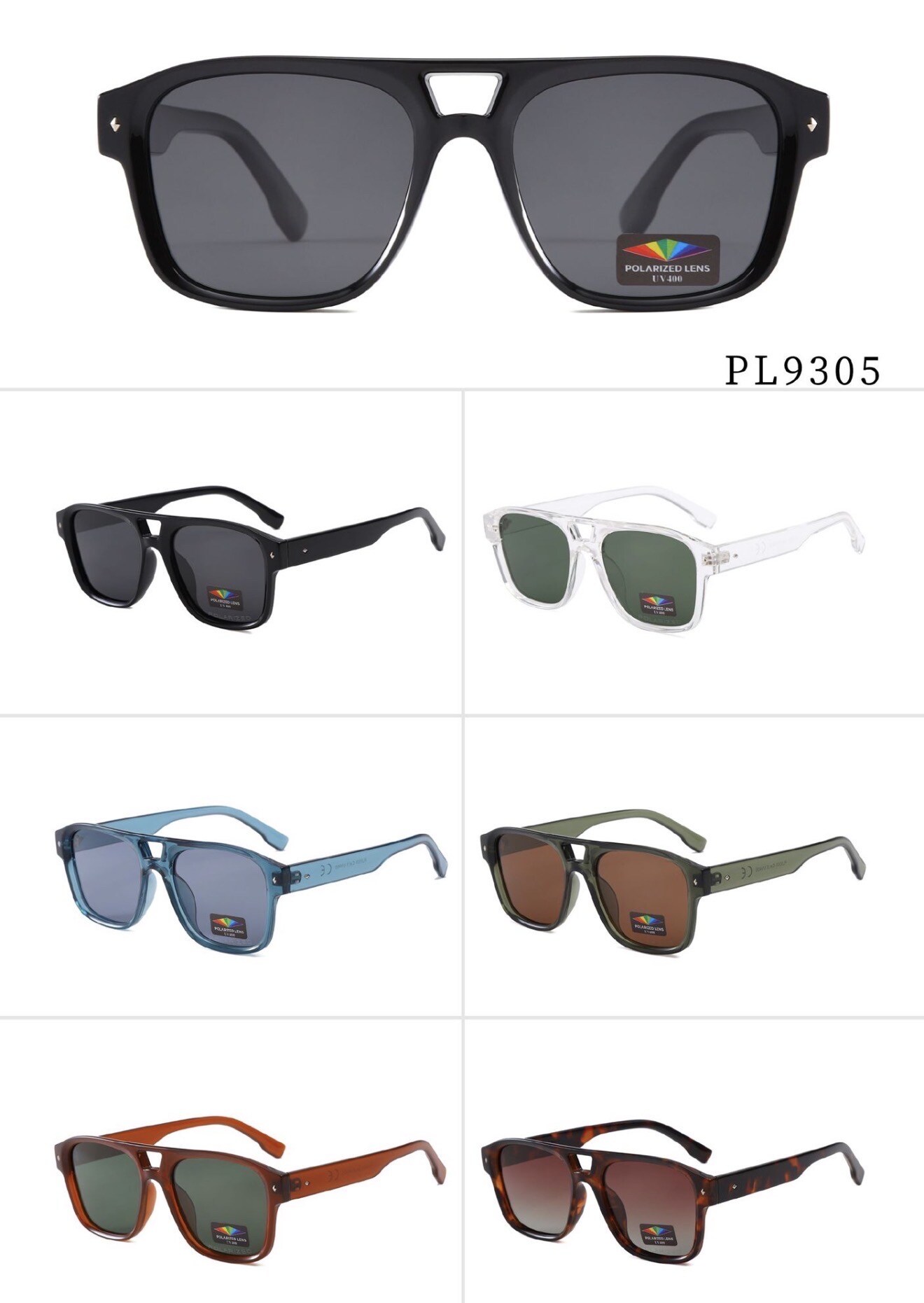 Großhändler Victoria EL - Sonnenbrille Trendiges quadratisches Design und polarisierte Gläser