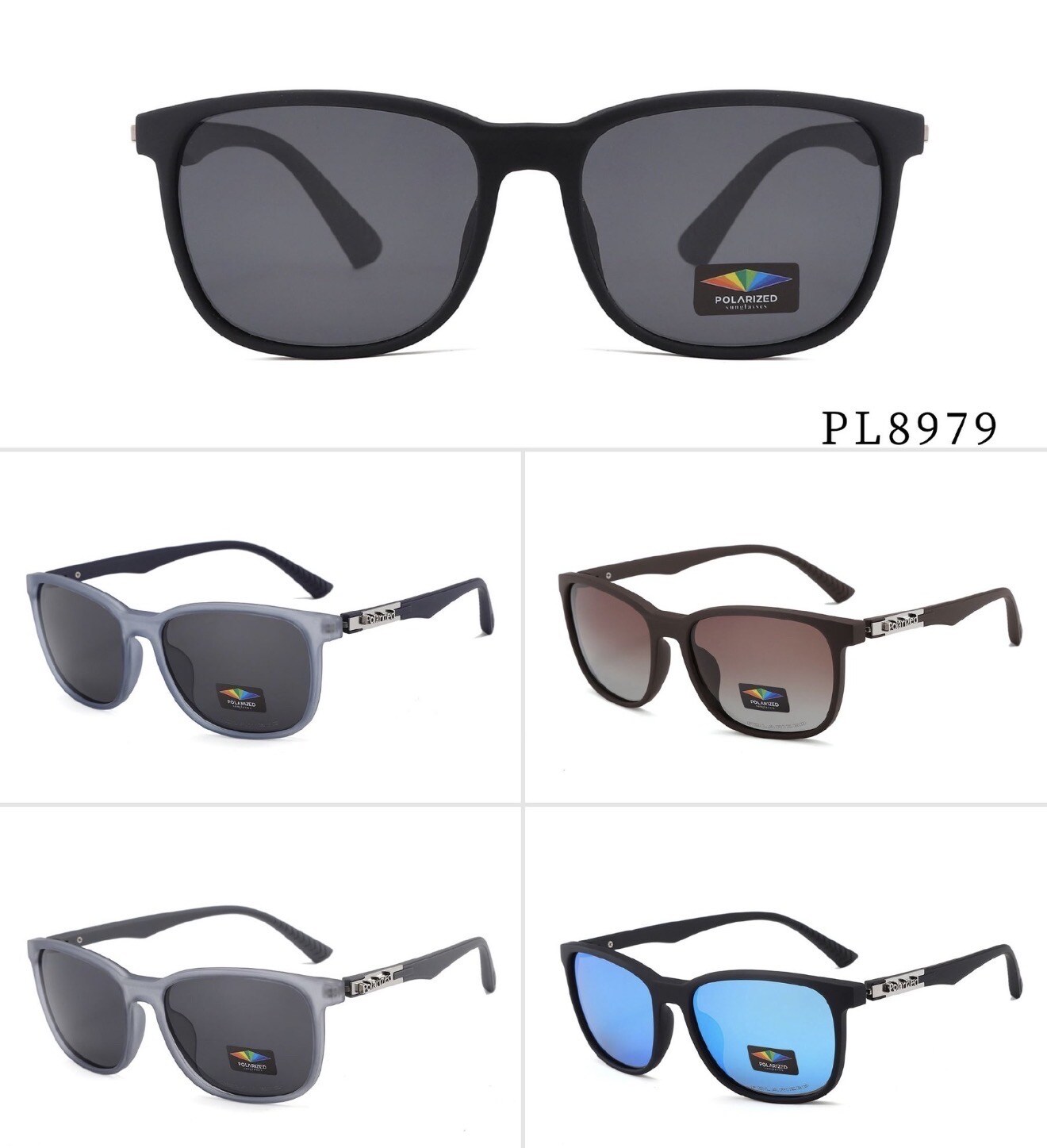 Grossista Victoria EL - 标题：Occhiali da sole: design quadrato alla moda e lenti polarizzate
