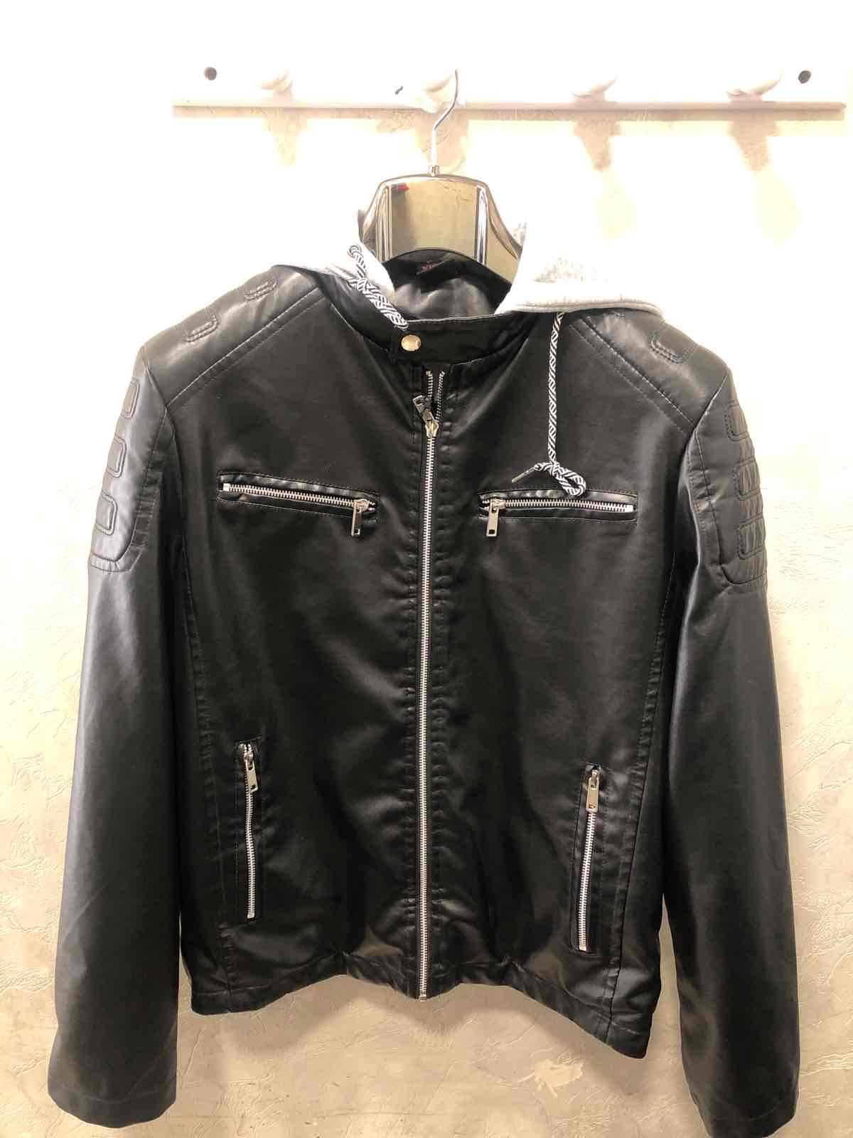 Grossiste Vigoz - Blouson similicuir capuche amovible