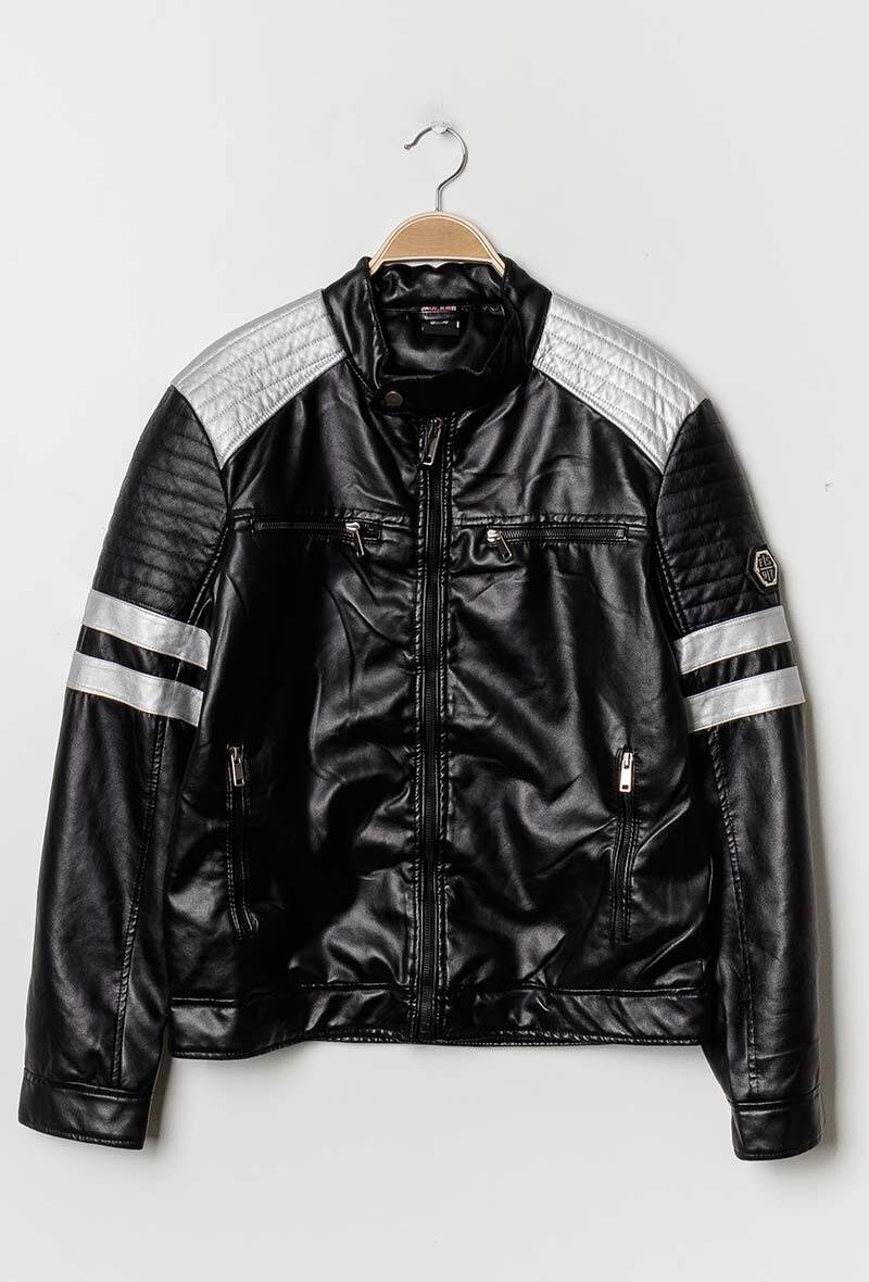 Mayorista Vigoz - Chaqueta de biker de cuero sintético