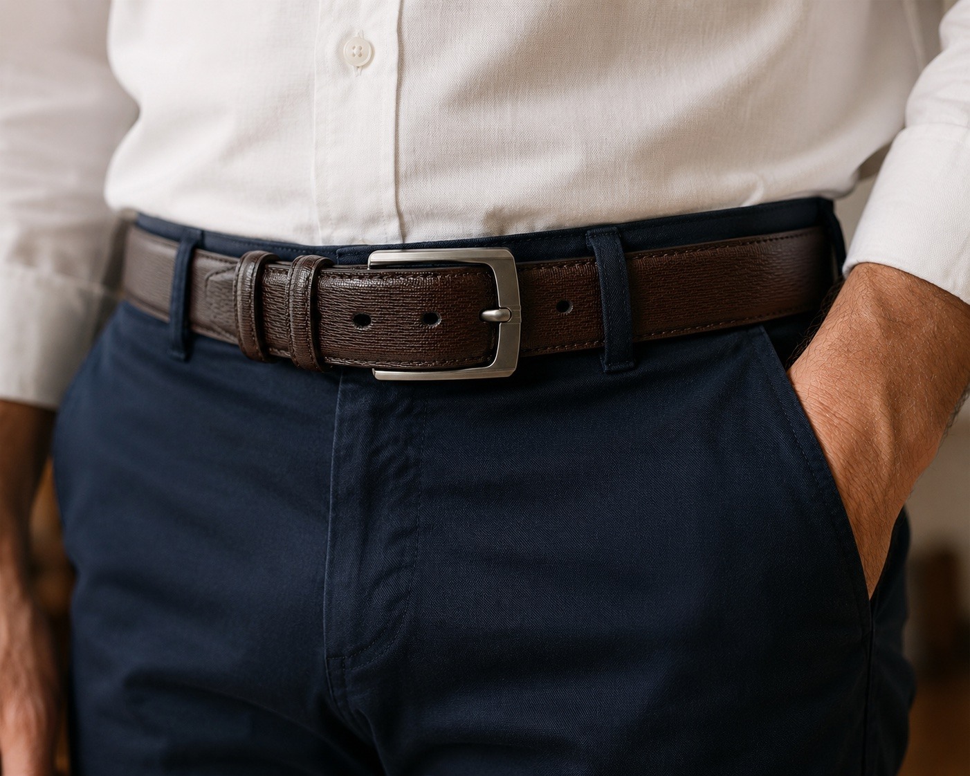 Grossista VS PLUS - Cintura uomo similpelle regolabile con viti, con 3 diversi tipi di materiali