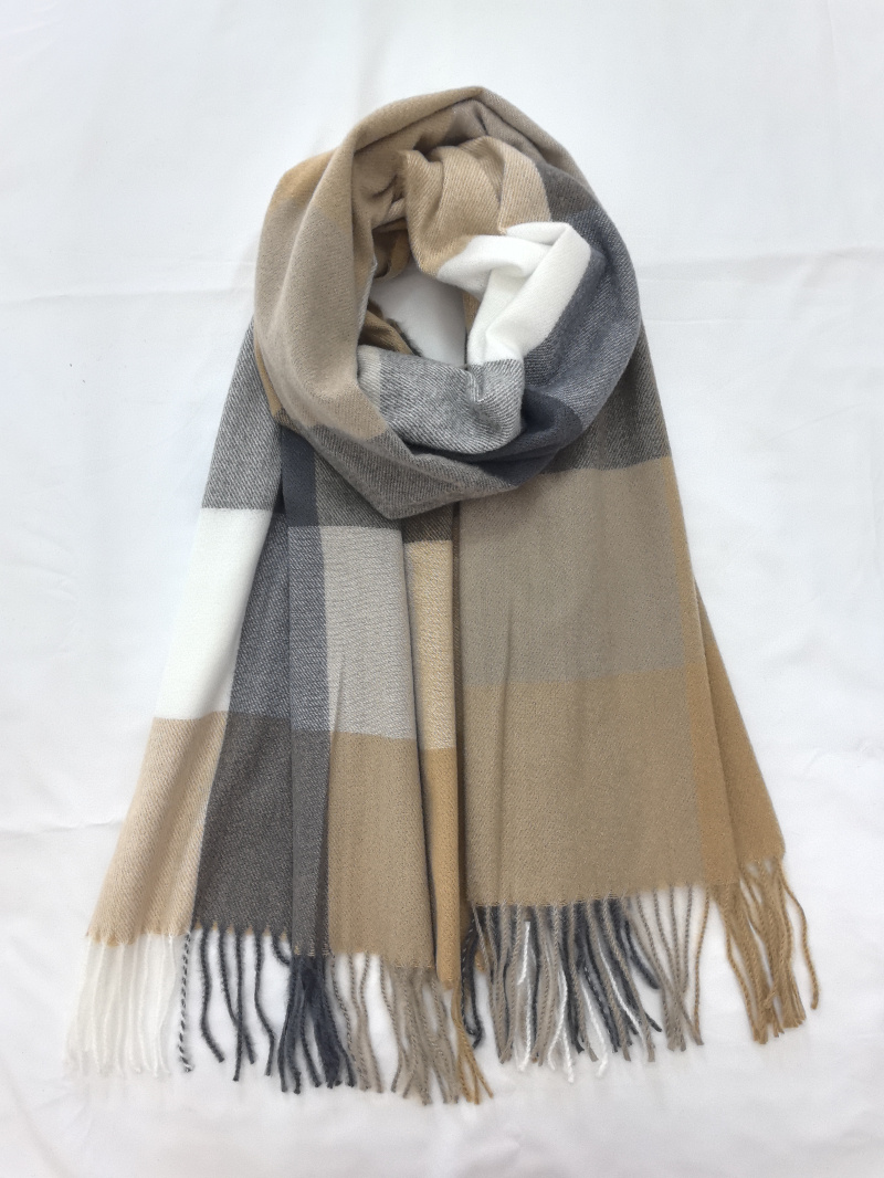 Wholesaler VS PLUS - Check pattern printed scarf