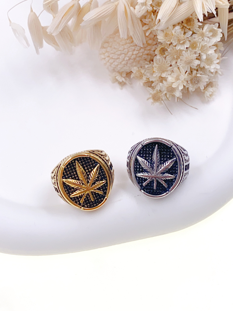 Wholesaler WEC Bijoux - Steel leaf ring