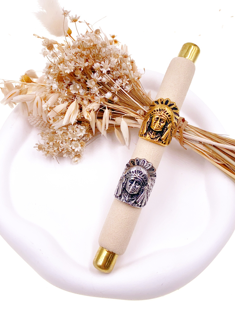 Wholesaler WEC Bijoux - Steel Indian head ring