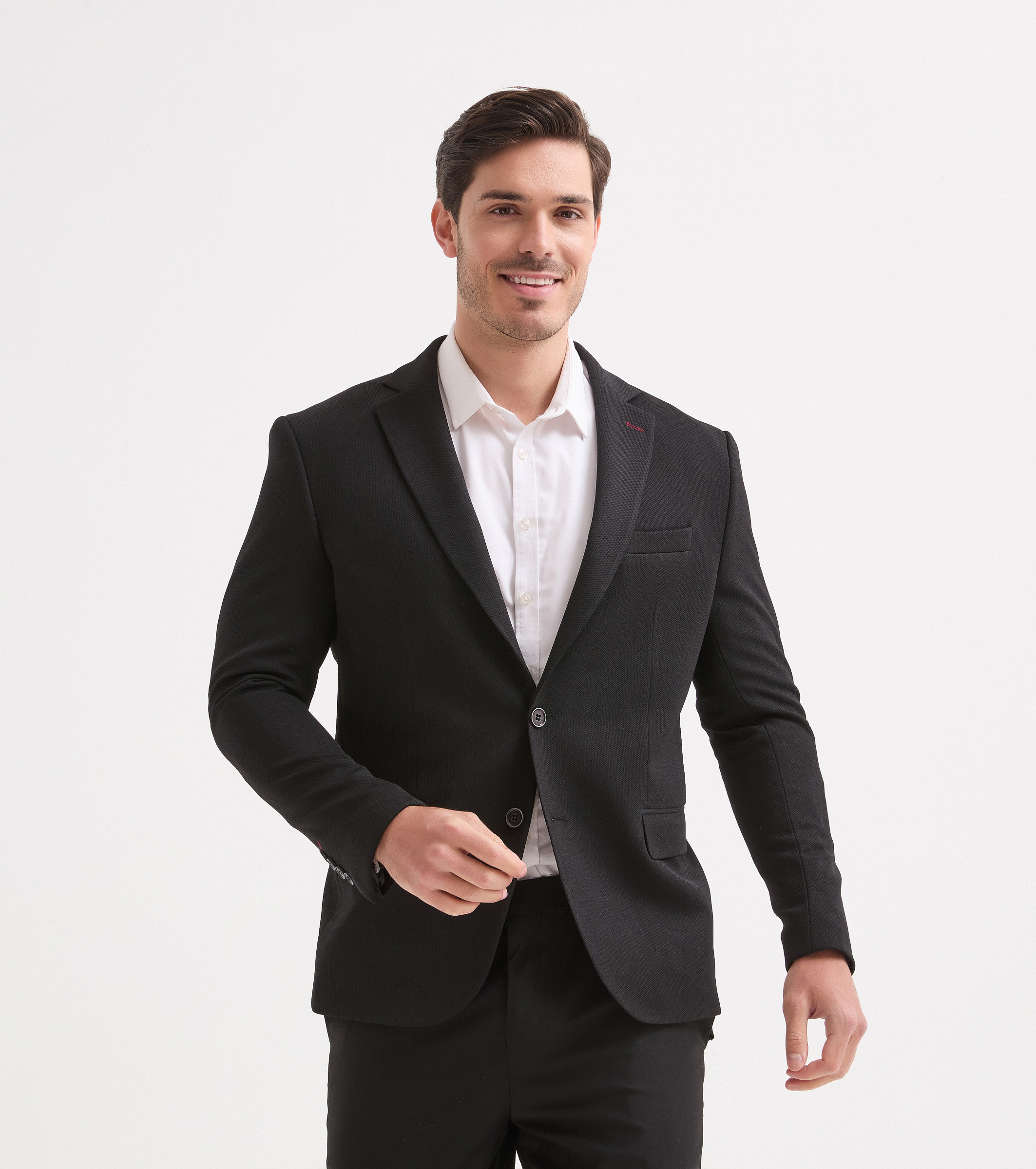 Grossiste Yves Enzo Paris - Blazer piqué - Noir