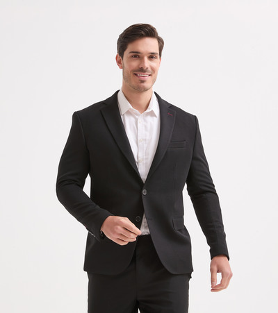 Wholesaler Yves Enzo Paris - Piqué Blazer - Black Wholesaler Yves Enzo Paris - Piqué Blazer - Black