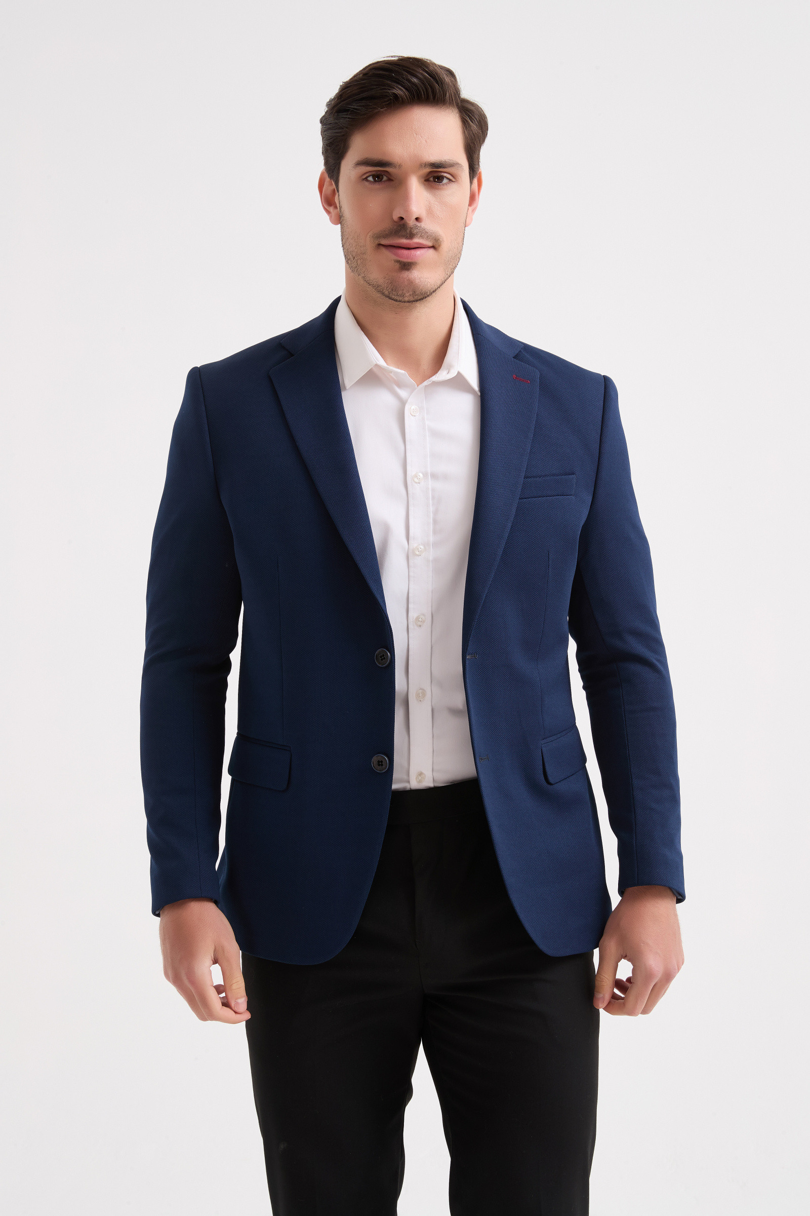 Grossiste Yves Enzo Paris - Blazer piqué - Marine