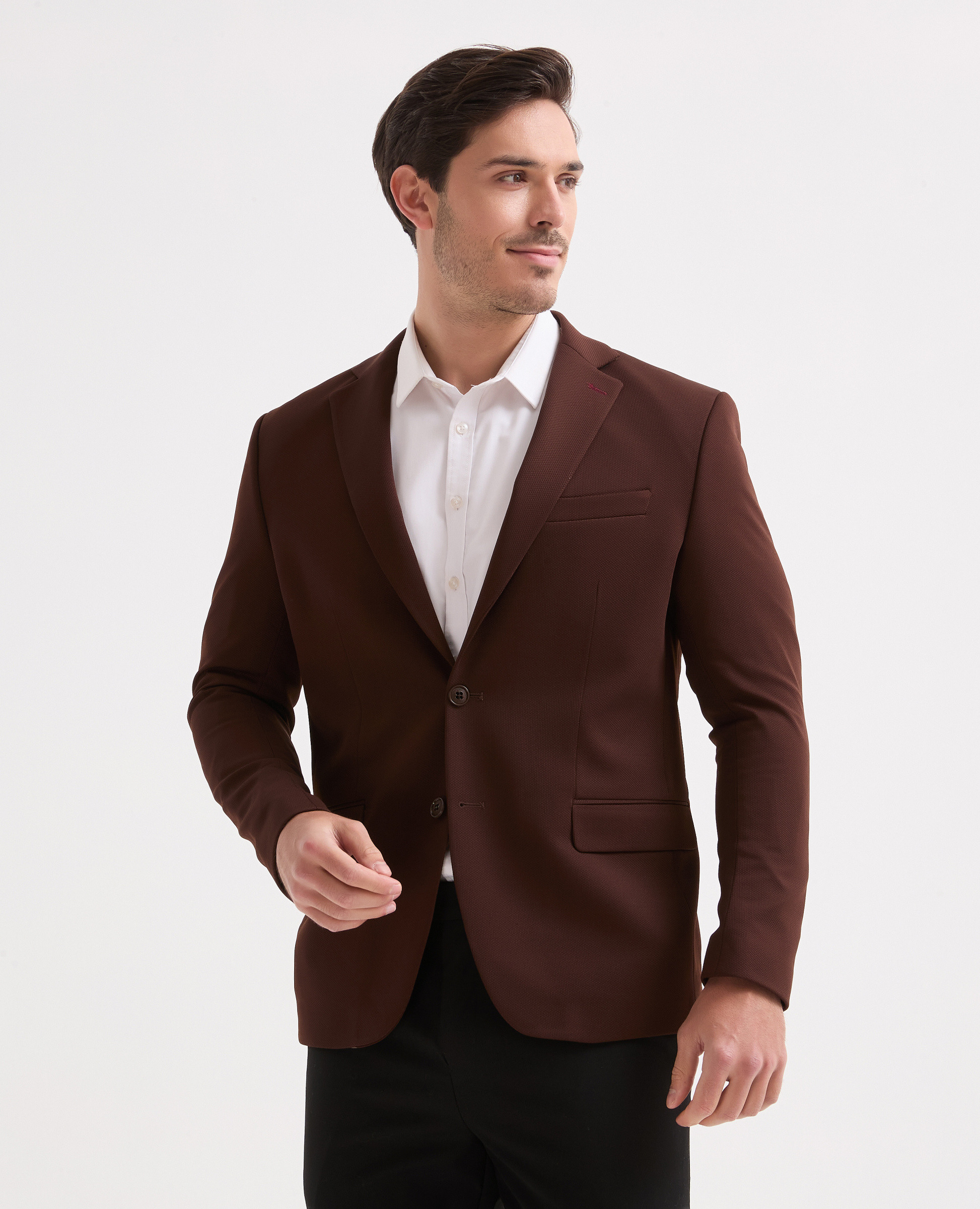 Grossiste Yves Enzo Paris - Blazer piqué - Marron