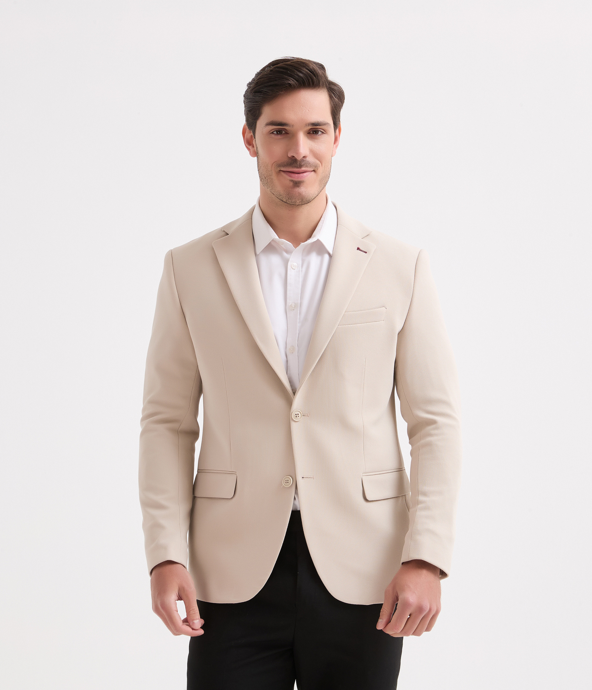 Grossiste Yves Enzo Paris - Blazer piqué - Beige