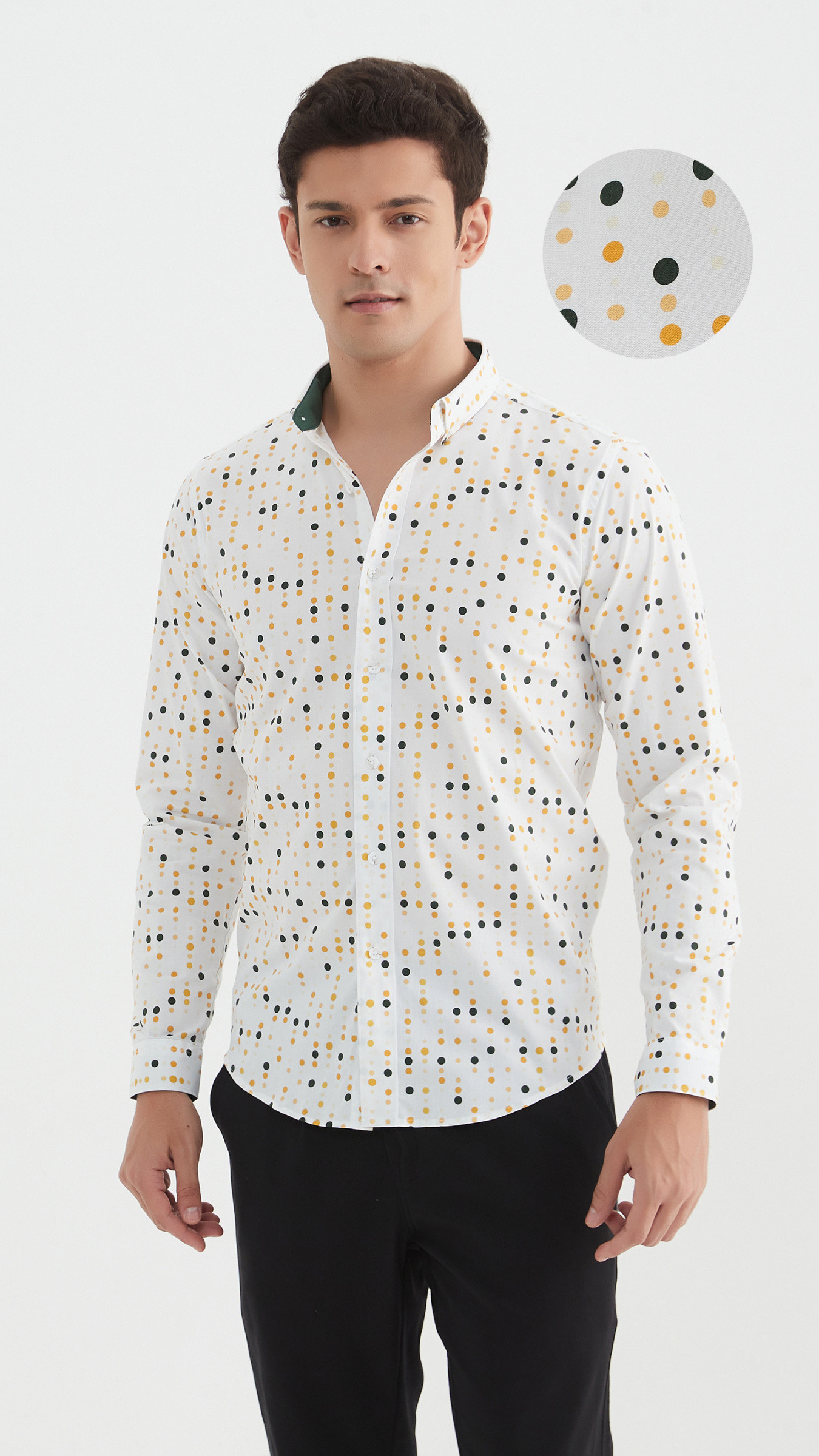 Wholesaler Yves Enzo Paris - PREMIUM stretch patterned shirt with a tailored fit