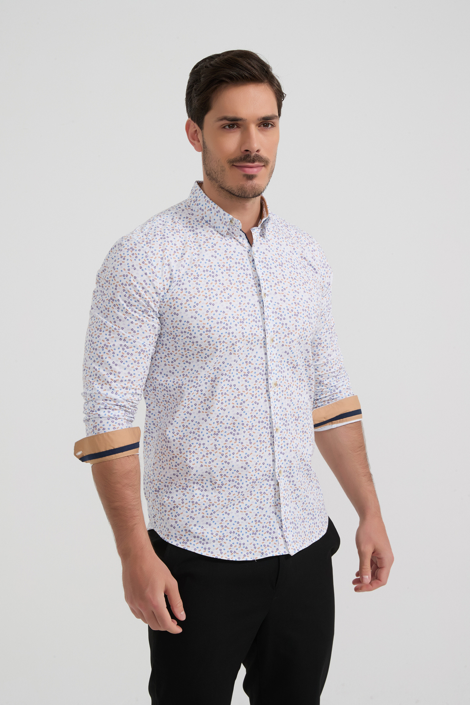 Grossista Yves Enzo Paris - Camicia della collezione PREMIUM in cotone elasticizzato