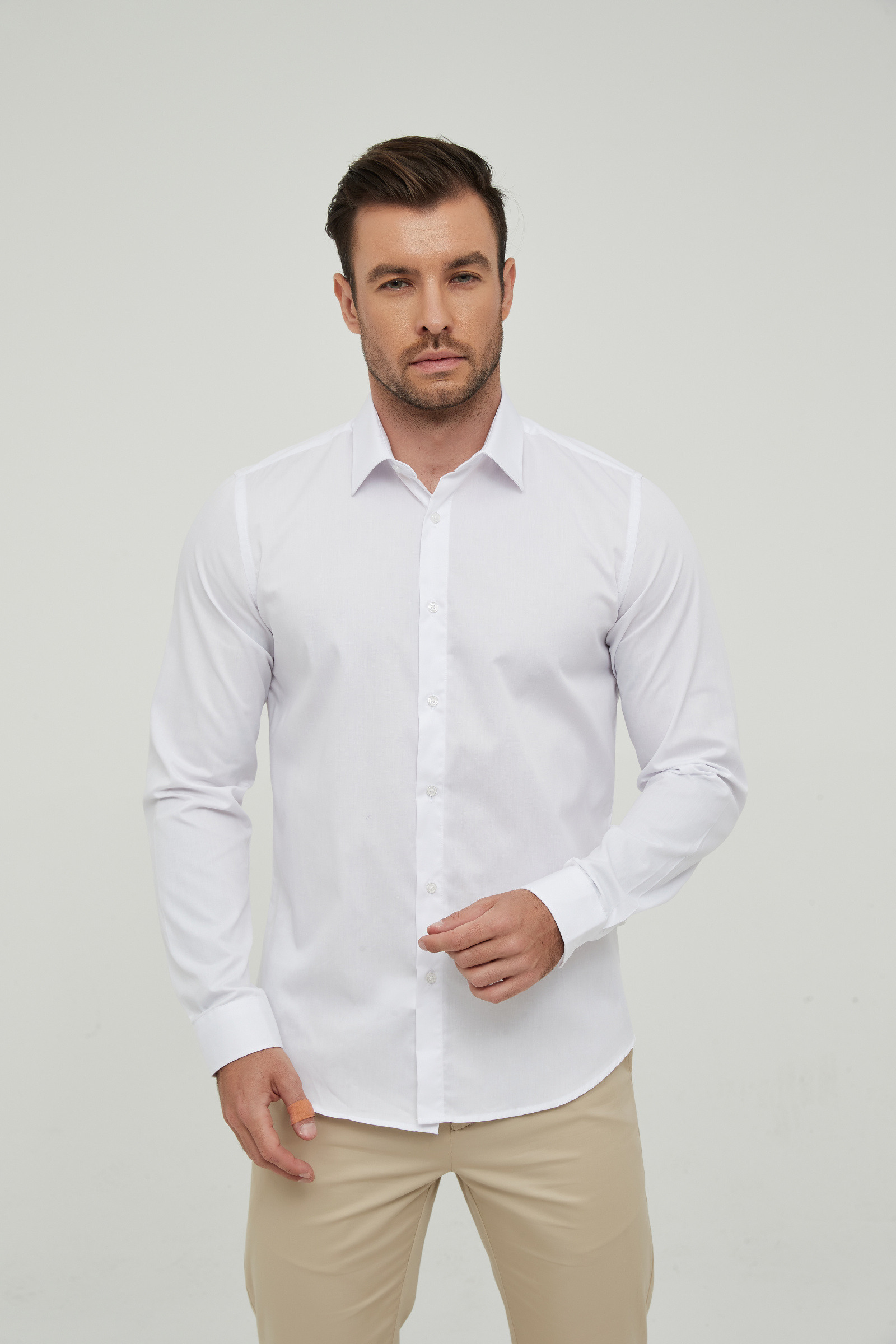 Mayorista Yves Enzo Paris - Camisa lisa corte slim