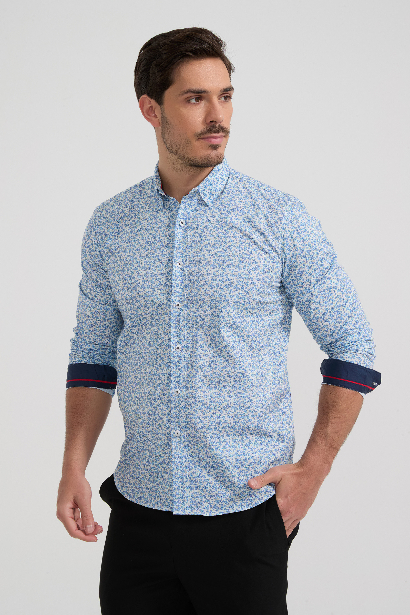 Großhändler Yves Enzo Paris - PREMIUM-Kollektion Hemd aus Stretch-Baumwolle