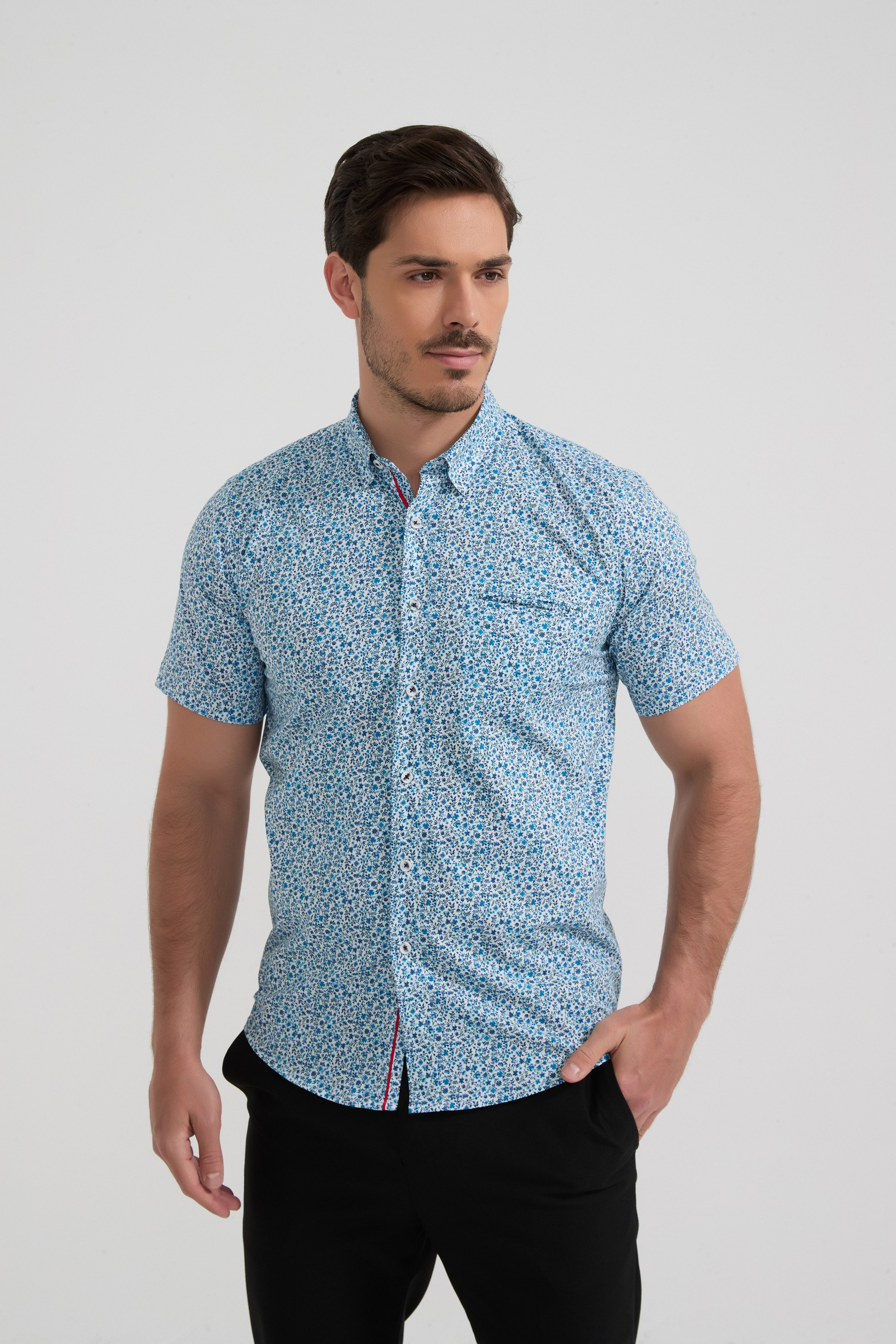Großhändler Yves Enzo Paris - PREMIUM Kollektion Hemd aus Stretch-Baumwolle