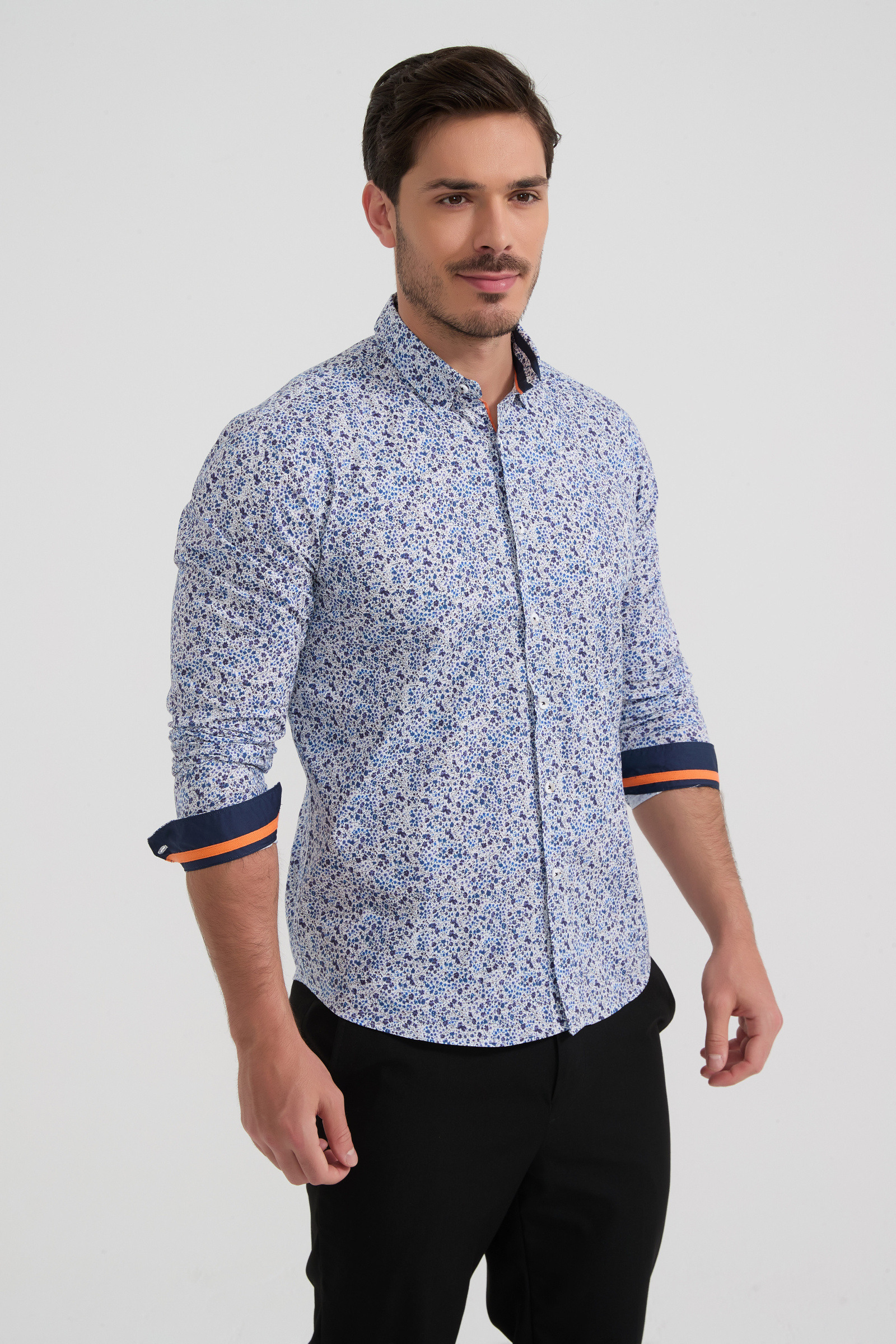 Großhändler Yves Enzo Paris - PREMIUM-Kollektion Hemd aus Stretch-Baumwolle