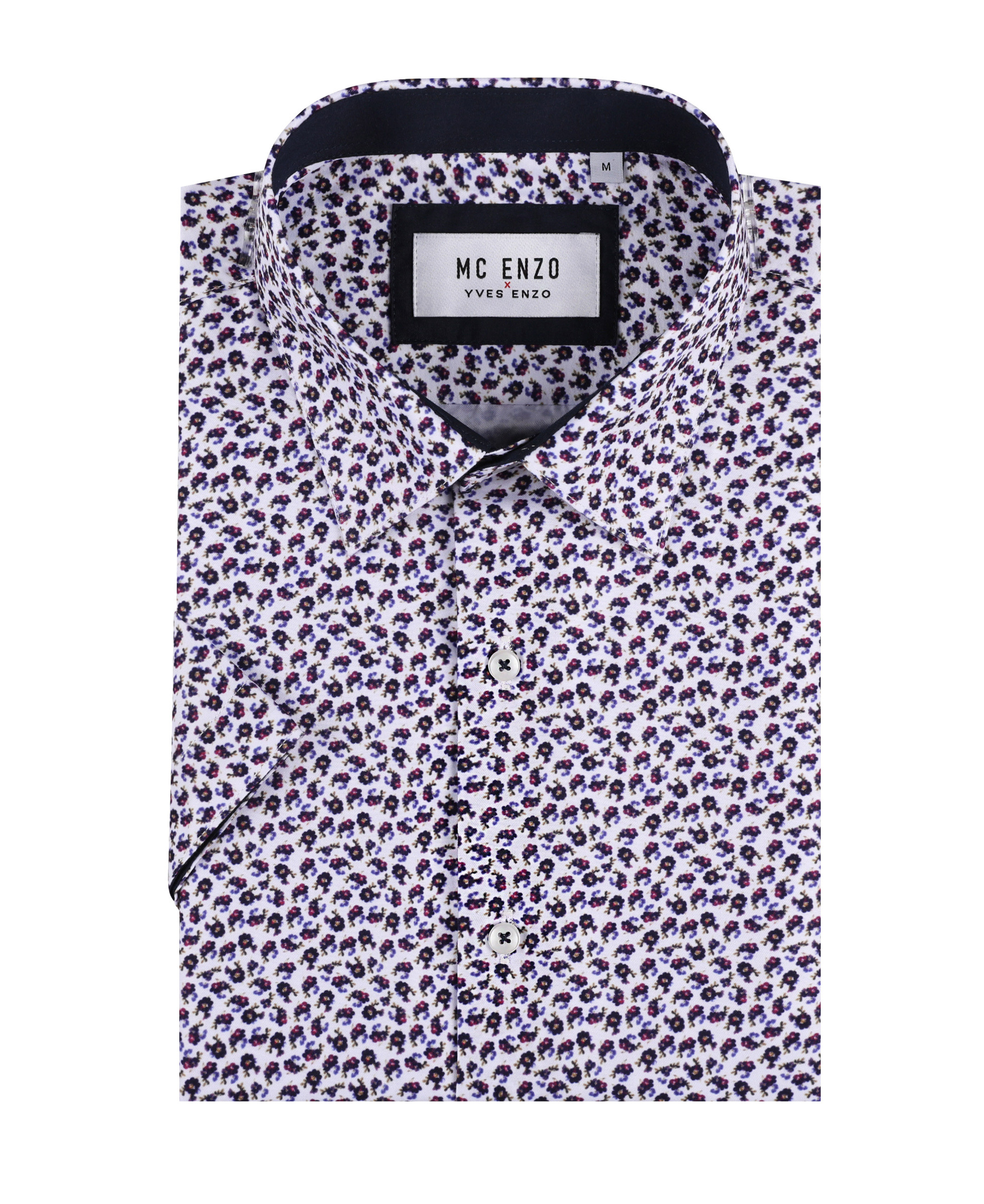 Grossista Yves Enzo Paris - Camicia a maniche corte a taglio dritto con motivi