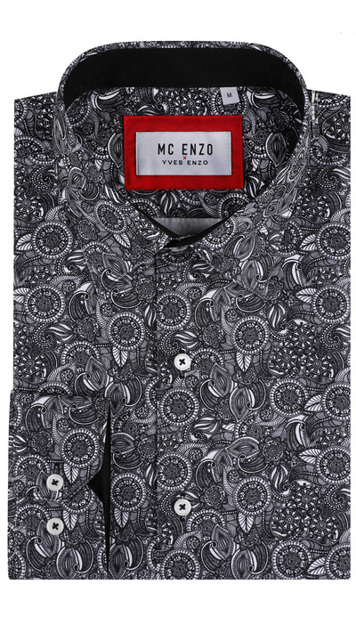 Wholesaler Yves Enzo Paris - Slim fit patterned shirt Wholesaler Yves Enzo Paris - Slim fit patterned shirt
