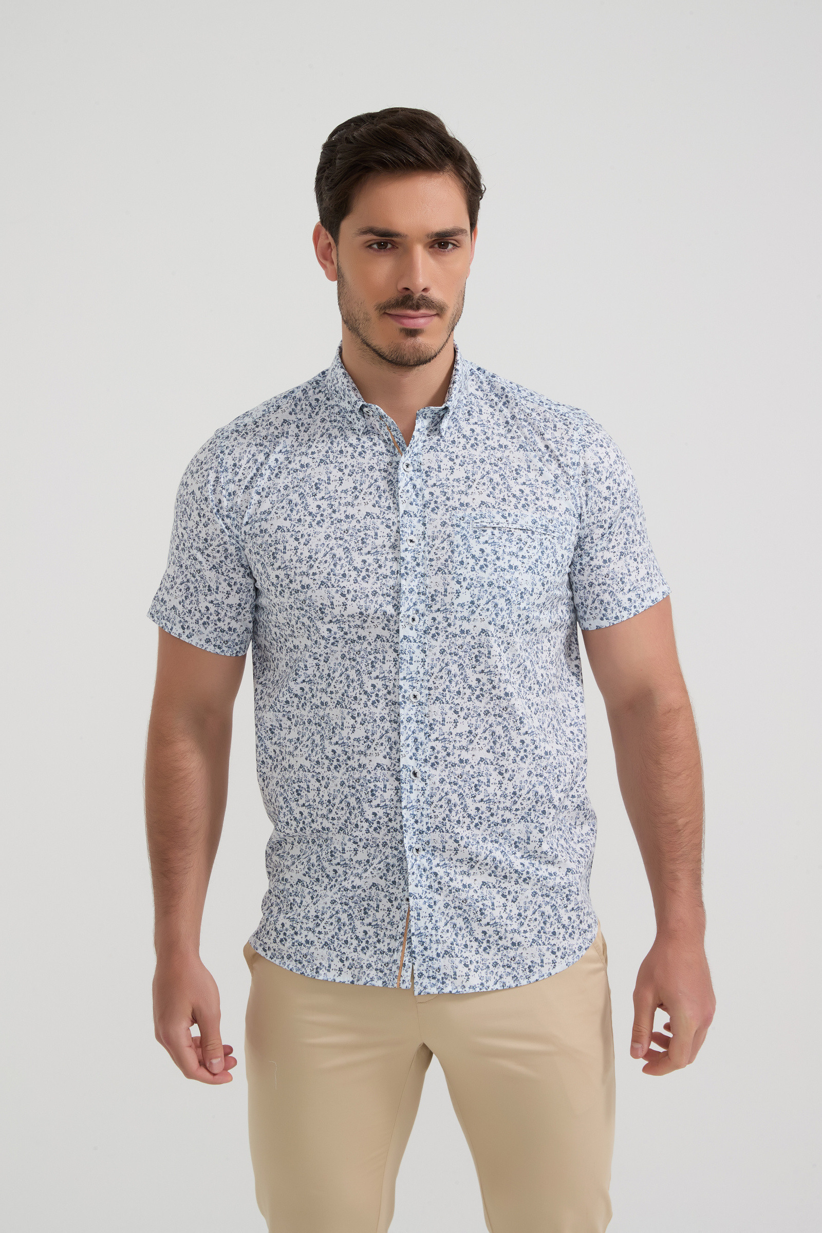 Großhändler Yves Enzo Paris - PREMIUM-Kollektion Hemd aus Stretch-Baumwolle