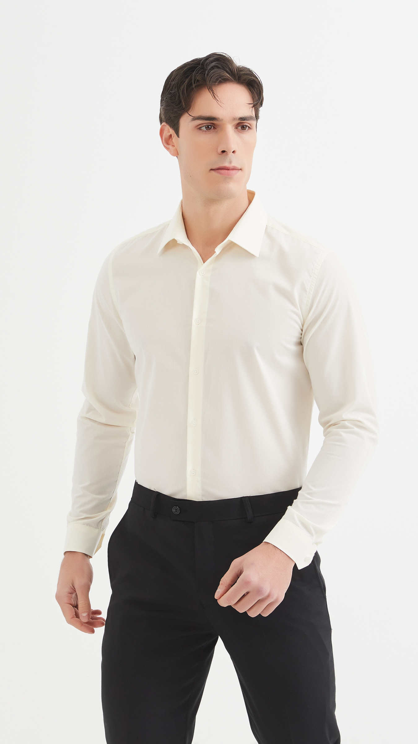 Mayorista Yves Enzo Paris - Camisa lisa corte slim