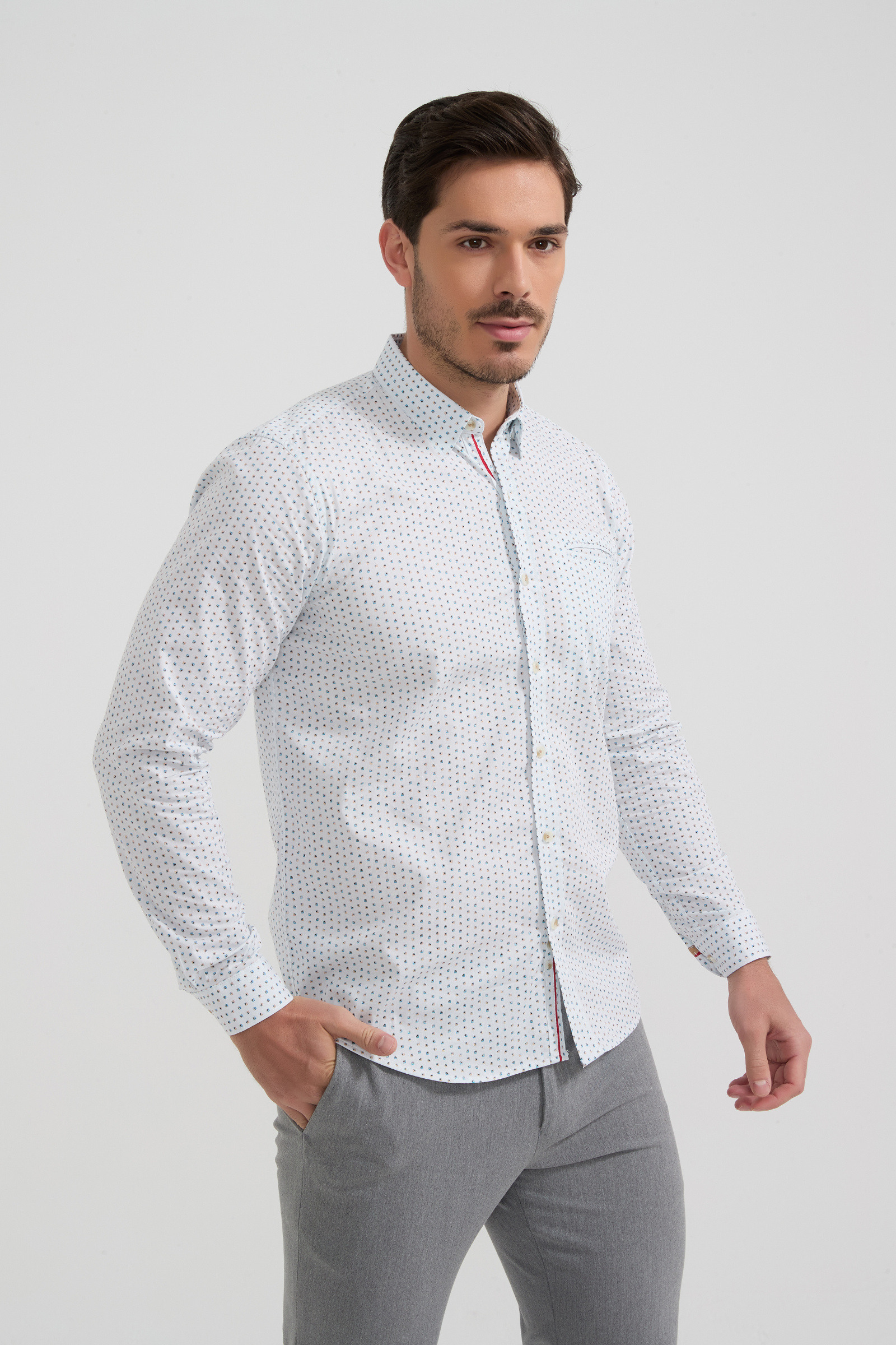 Großhändler Yves Enzo Paris - PREMIUM Kollektion Hemd aus Stretch-Baumwolle