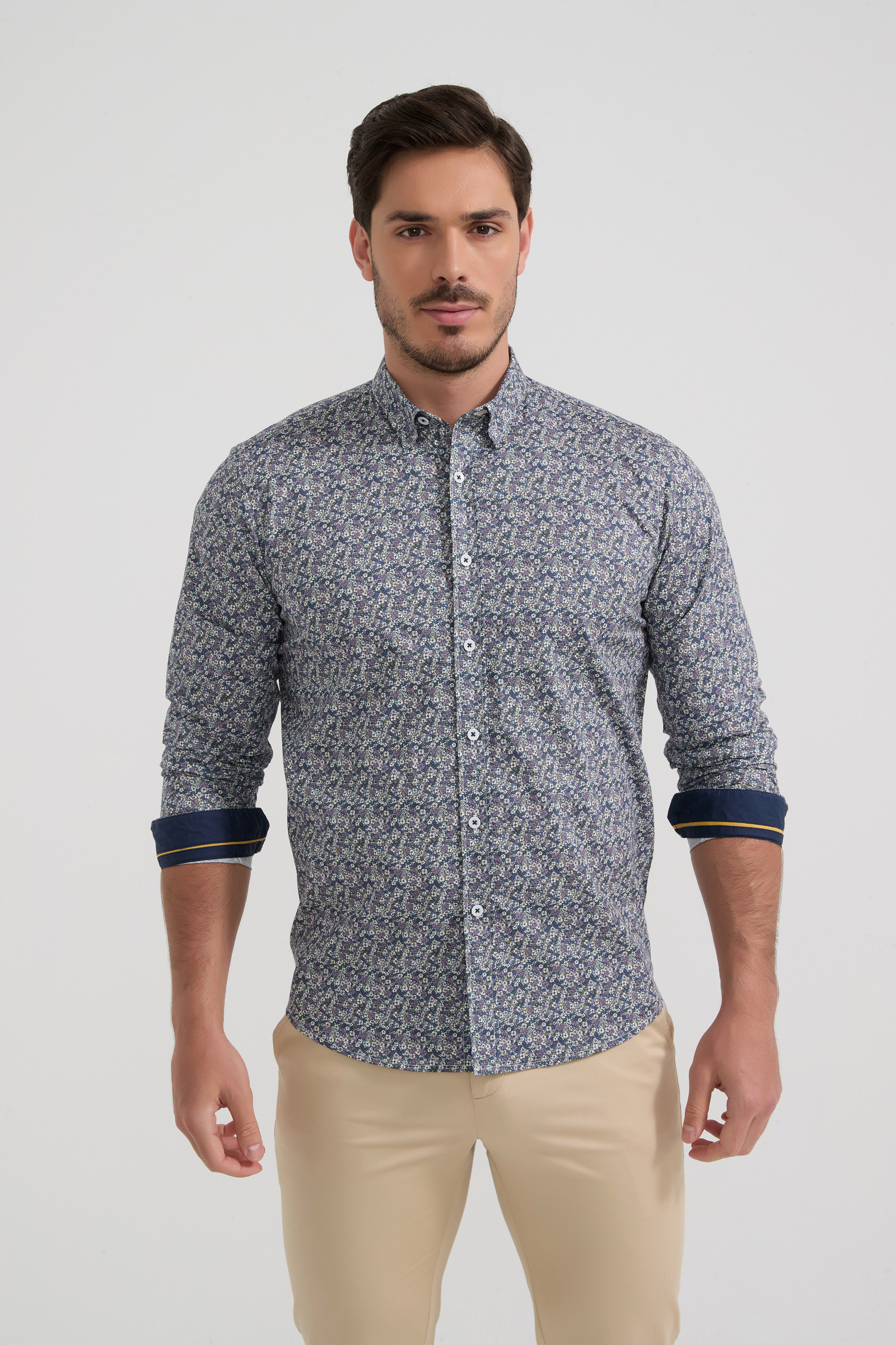 Großhändler Yves Enzo Paris - PREMIUM Kollektion Hemd aus Stretch-Baumwolle