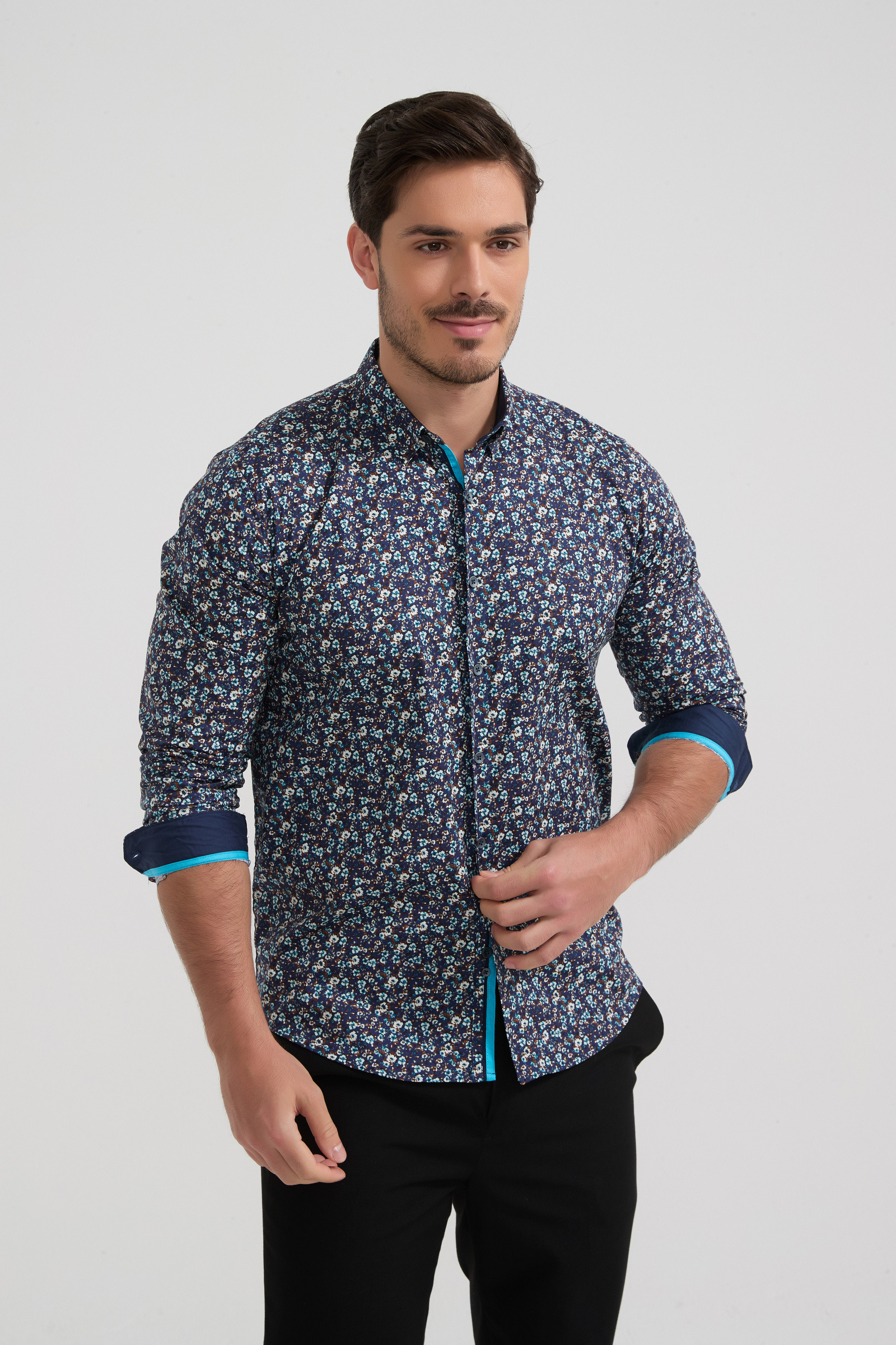 Grossista Yves Enzo Paris - Camicia della collezione PREMIUM in cotone elasticizzato